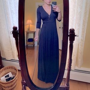 Lulu’s mid sleeve wrap maxi dress